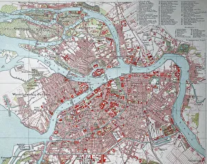 City map of St. Petersburg, Russia