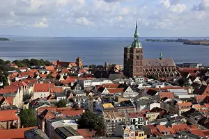 City panorama from above, Stralsund