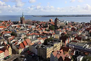 City panorama from above, Stralsund