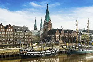 City panorama, Weser promenade