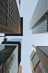 City and skyline view of a modern metropolis