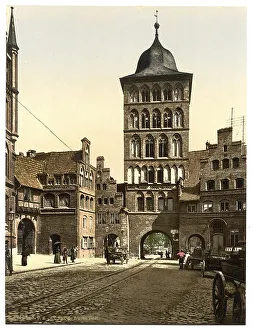 City tower in Luebeck, Schleswig-Holstein