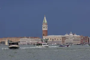 City view of Venice, view of the city from the Canale della Giudecca