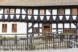 City views of Quedlinburg half-timbered house