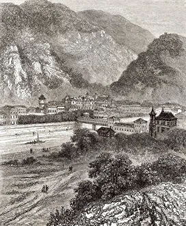 Cityscape of Bad Ems, Rhineland Palatinate