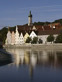 Cityscape over the Lech weir