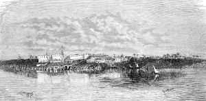 Cityscape Mombasa from the seaside