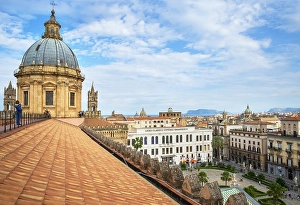 Cityscape from the roof of the Palermo Cathedral