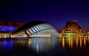 The Ciudad de las Artes y de las Ciencias is a science centre in Valencia