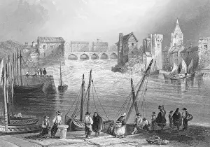 Claddagh Basin in Galway City, Corrib River