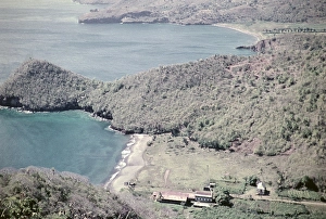 Clare Valley, view from Fort Charlotte, St Vincent, Leeward Islands, West Indies 1962 now the site of Otley Hall marina