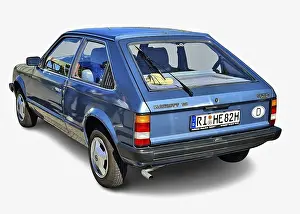 Classic blue Opel Kadett 1.6 D parked