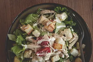 Classic Caesar salad, close-up