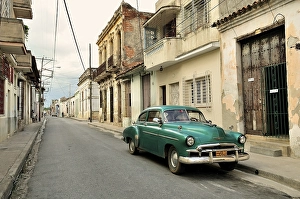 Classic car in the historic district of Camaguey