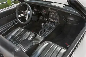 Classic car meeting, interior with fittings