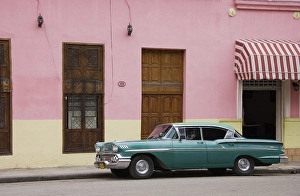 Classic car parked in the streets of Havana