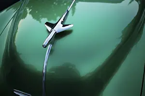 Classic car, vintage car, ornament on the bonnet