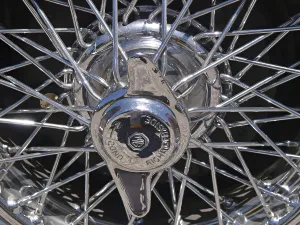 The classic vintage cars often had these spoked wheels