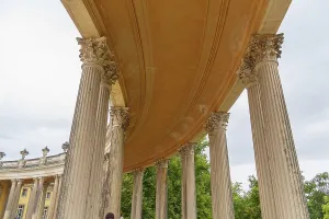 Classical architecture with columns and round arches