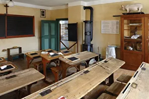 Classroom, 1935, schoolhouse built 1801