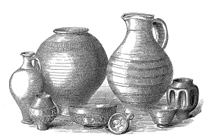 Clay vessels from the Roman period