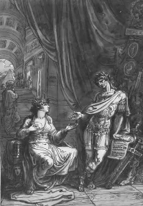 Cleopatra asks Caesar for help