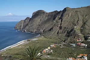 Cliffs, North Coast in Agulo, behind the Teide on Tenerife