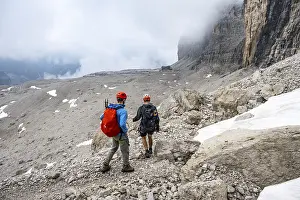 Climbers in the Brenta Mountains