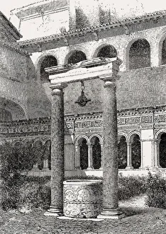The cloister Yard, fountain, Basilica of Saint John Lateran