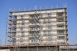 Close-up of a building under construction