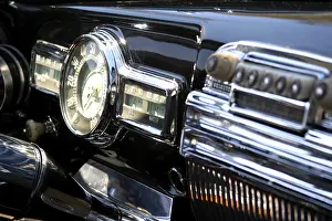 Close-up of vintage car interior