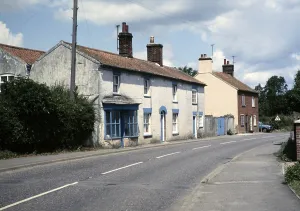Closed village shop, former post office, Norfolk, England, UK 1985, probably Bawdeswell