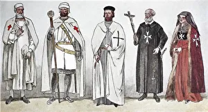 Clothing, fashion of the clerical knights in the Middle Ages
