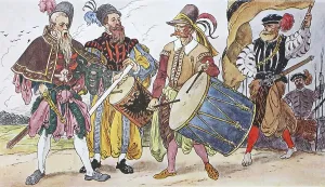 Clothing, fashion of the Landsknecht in Germany around 1520-1560