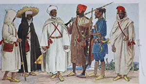 Clothing, fashion in Morocco, about 19th century
