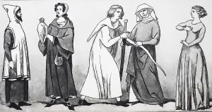 Clothing, in the Middle Ages, in the 9th 14th century