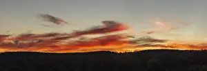 Cloud and clear sky during a sunset