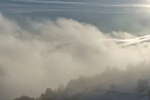 Cloud sea in the mountain in winter. France