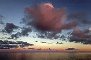 Clouds, cloud formation over the sea at Angra do Heroismo