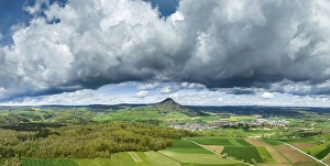 Category Mountain Landscapes Prints: clouds (Cumulus) drifting over the Hegau