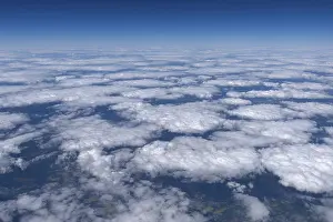 Clouds over Franconia, seen from the airplane