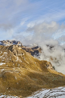 Clouds in the mountains and valleys at Hochalpenstrasse