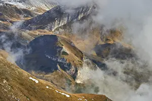 Clouds in the mountains and valleys at Hochalpenstrasse