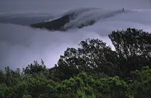 Clouds over the tops of the National Park Garajonay
