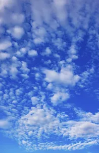 Cloudscape of altocumulus clouds