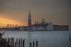 Cloudy atmosphere at sunrise, Church of San Giorgio Maggiore
