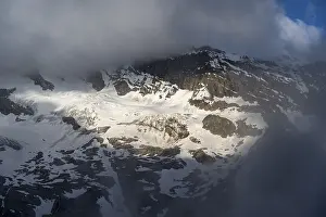 Cloudy mountain landscape, Griesferner summit with glacier