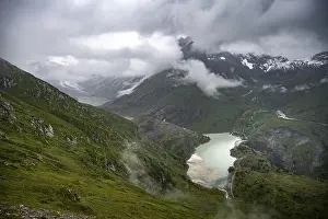Cloudy mountain landscape, Margaritzen Reservoir