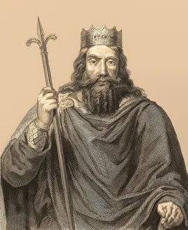 Clovis, Chlodovechus, Chlodwig I. Chlodowech, 466-511, King of the Franks of the Merovingian dynasty, digitally edited