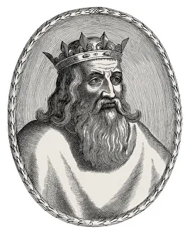 Clovis, Chlodovechus, Chlodwig I. Chlodowech, 466-511, King of the Franks of the Merovingian dynasty, digitally edited